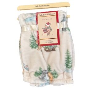 Winnie the Pooh Bear Collection Disney Pooh Christmas Holiday Baby Blanket NWT